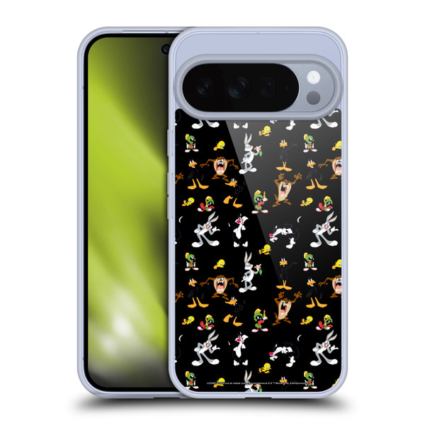 Looney Tunes Patterns Black Soft Gel Case for Google Pixel 10 Pro XL