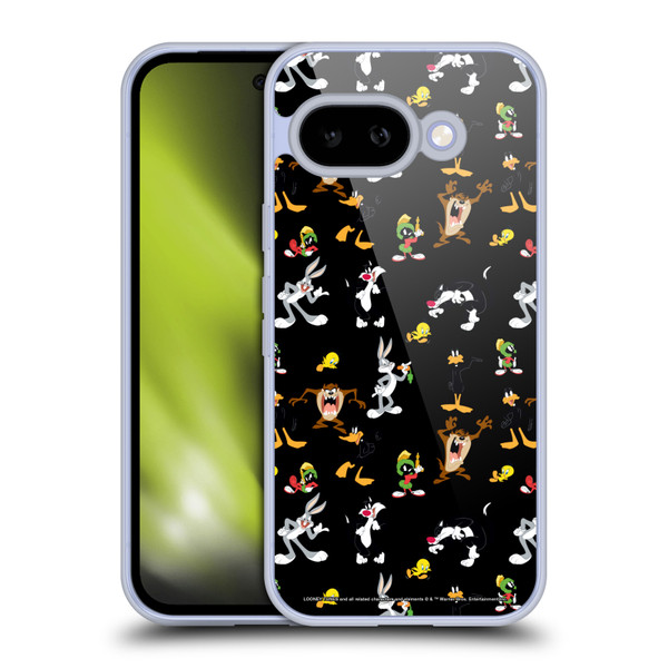 Looney Tunes Patterns Black Soft Gel Case for Google Pixel 9A