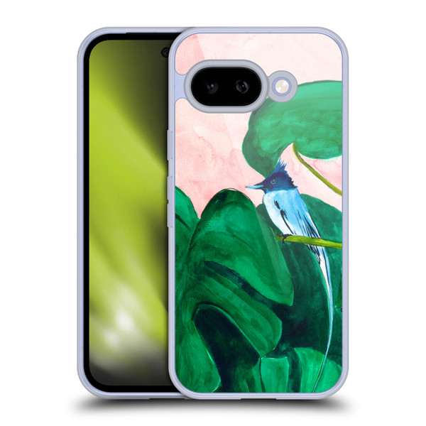 Mai Autumn Birds Monstera Plant Soft Gel Case for Google Pixel 9A