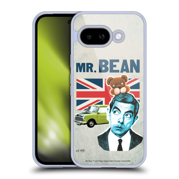 Mr. Bean London Art With Teddy Soft Gel Case for Google Pixel 9A