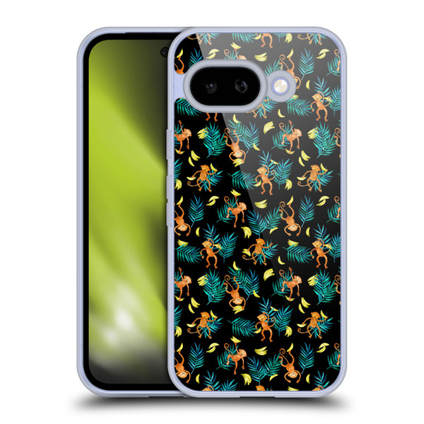 Micklyn Le Feuvre Animals Tropical Monkey Banana Soft Gel Case for Google Pixel 9A