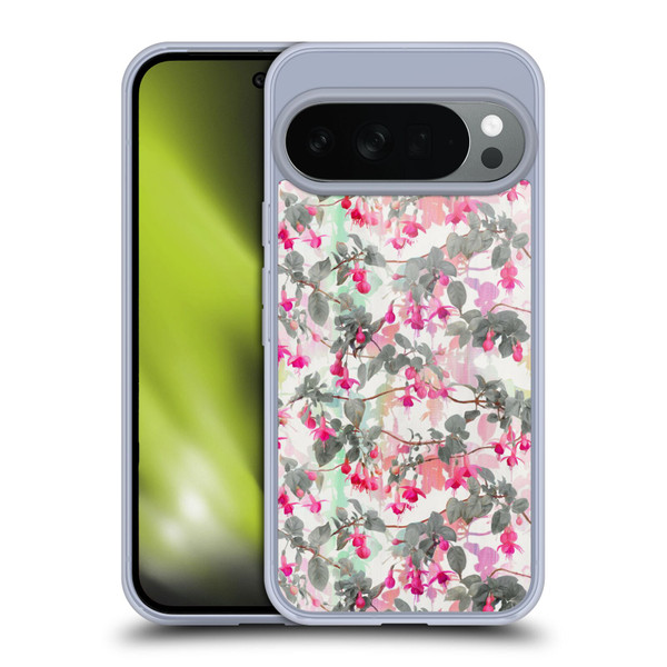 Micklyn Le Feuvre Florals 2 Rainbow Fuchsia Floral Pattern Soft Gel Case for Google Pixel 10