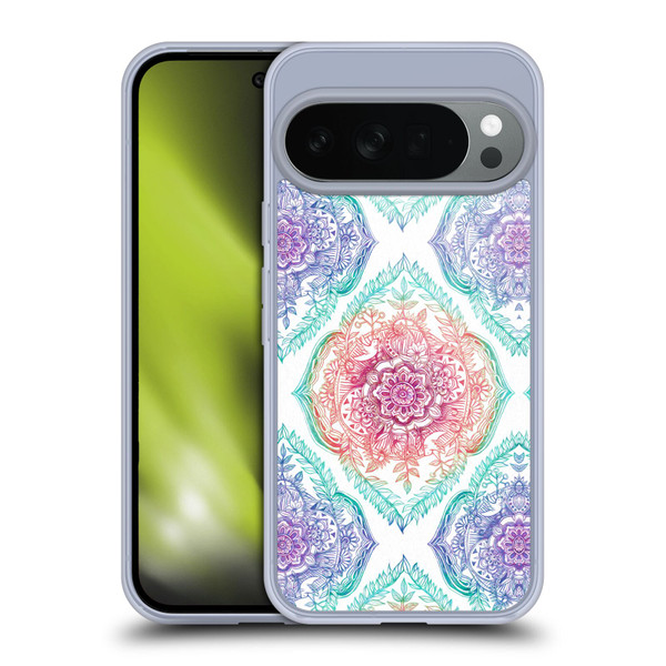 Micklyn Le Feuvre Floral Patterns Indian Ink Rainbow Version Soft Gel Case for Google Pixel 10