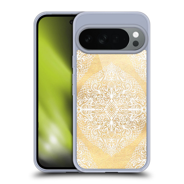 Micklyn Le Feuvre Floral Patterns White Gouache Soft Gel Case for Google Pixel 10