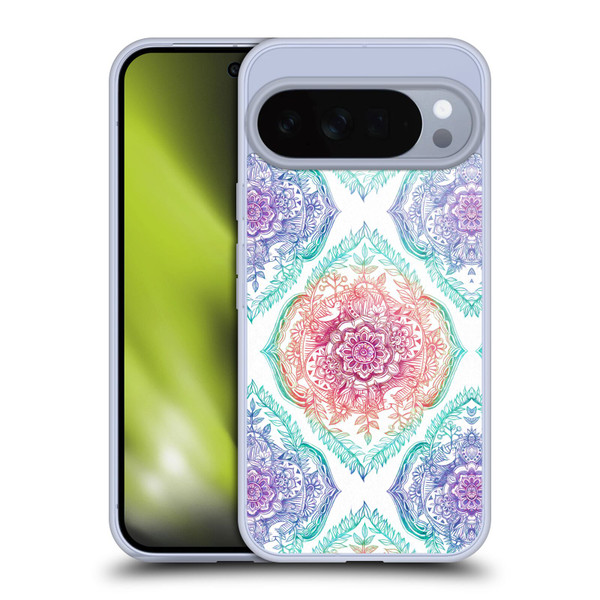 Micklyn Le Feuvre Floral Patterns Indian Ink Rainbow Version Soft Gel Case for Google Pixel 10 Pro XL