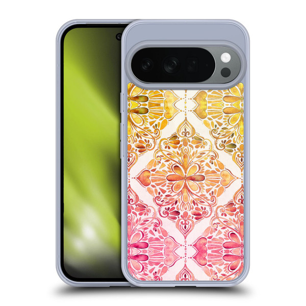 Micklyn Le Feuvre Mandala Sunset Art Nouveau Soft Gel Case for Google Pixel 10