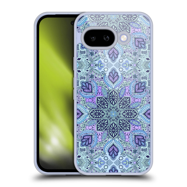 Micklyn Le Feuvre Mandala Navy Blue Mint and Purple Soft Gel Case for Google Pixel 9A