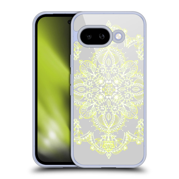 Micklyn Le Feuvre Mandala 3 Pale Lemon Yellow Lace Soft Gel Case for Google Pixel 9A