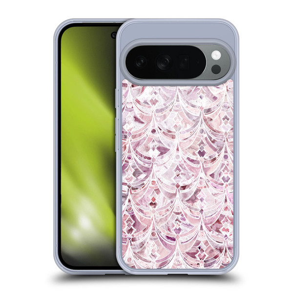Micklyn Le Feuvre Marble Patterns Berry Frosting Art Deco Pattern Soft Gel Case for Google Pixel 10