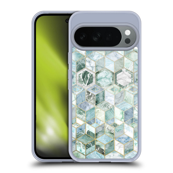 Micklyn Le Feuvre Marble Patterns Jade Honeycomb Soft Gel Case for Google Pixel 10
