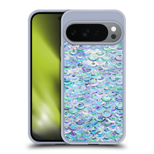 Micklyn Le Feuvre Marble Patterns Mosaic In Sapphire And Emerald Soft Gel Case for Google Pixel 10