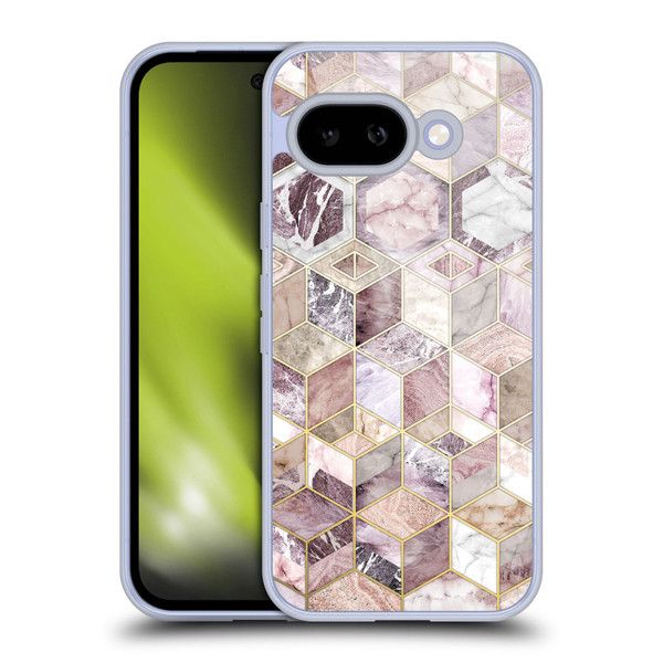 Micklyn Le Feuvre Marble Patterns Blush Quartz Honeycomb Soft Gel Case for Google Pixel 9A