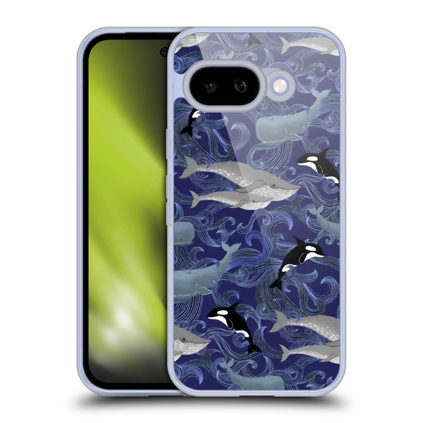 Micklyn Le Feuvre Patterns Giants in Purple Soft Gel Case for Google Pixel 9A