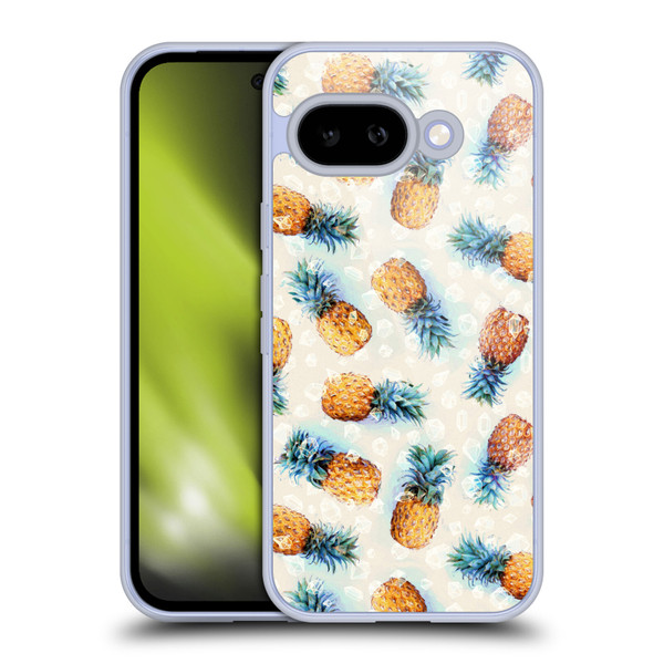 Micklyn Le Feuvre Patterns Pineapples and Crystals Soft Gel Case for Google Pixel 9A