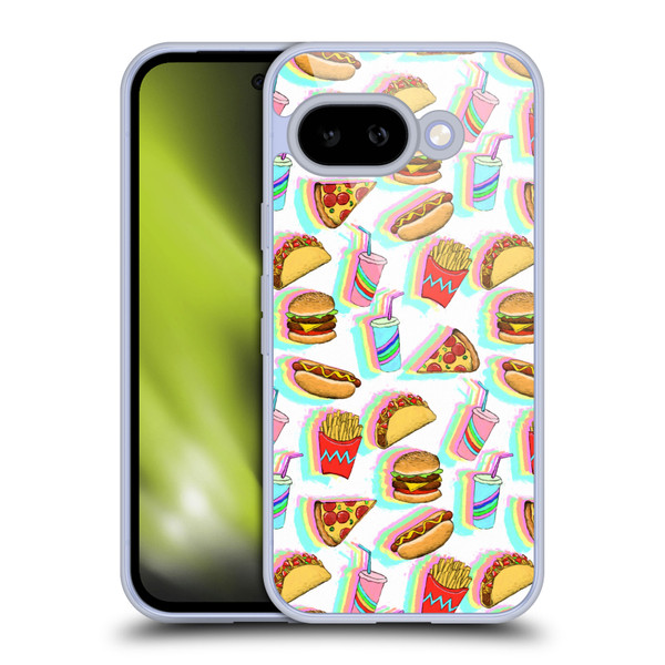 Micklyn Le Feuvre Patterns 2 Rainbow Fast Food Soft Gel Case for Google Pixel 9A