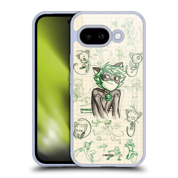 Miraculous Ladybug Sketches Cat Noir Soft Gel Case for Google Pixel 9A