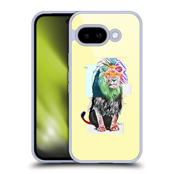 Michel Keck Animal Collage Lion Soft Gel Case for Google Pixel 9A