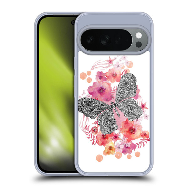 Monika Strigel Animals And Flowers Butterfly Soft Gel Case for Google Pixel 10