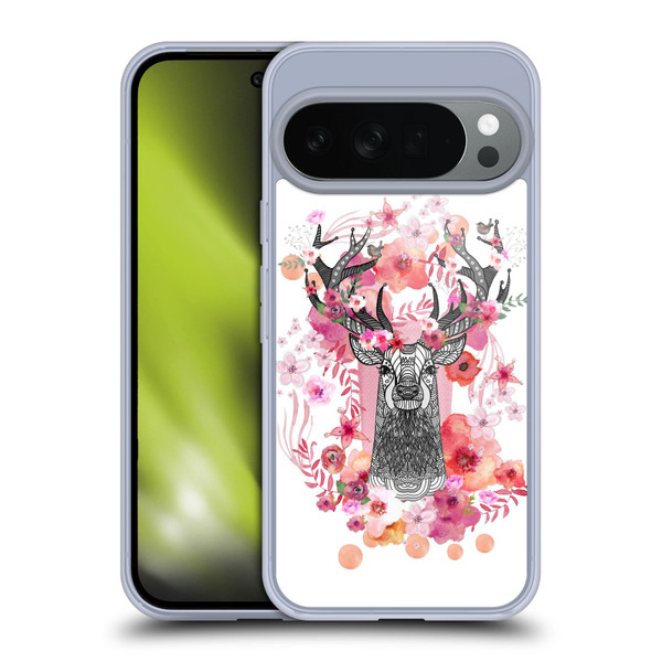 Monika Strigel Animals And Flowers Stag Aztec Soft Gel Case for Google Pixel 10