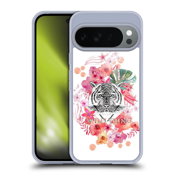Monika Strigel Animals And Flowers Tiger Soft Gel Case for Google Pixel 10