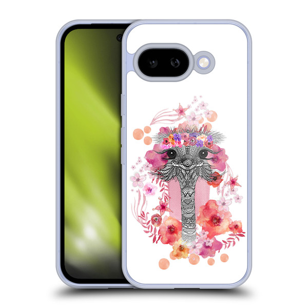 Monika Strigel Animals And Flowers Ostrich Aztec Soft Gel Case for Google Pixel 9A