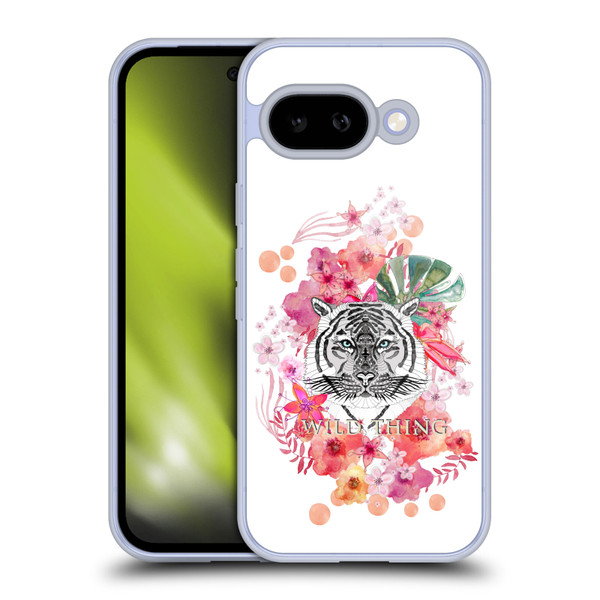 Monika Strigel Animals And Flowers Tiger Soft Gel Case for Google Pixel 9A