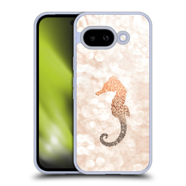 Monika Strigel Champagne Gold Seahorse Soft Gel Case for Google Pixel 9A
