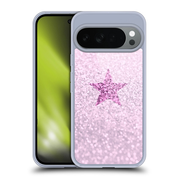 Monika Strigel Glitter Star Pastel Pink Soft Gel Case for Google Pixel 10