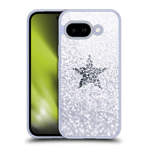 Monika Strigel Glitter Star Pastel Winter Snow Soft Gel Case for Google Pixel 9A