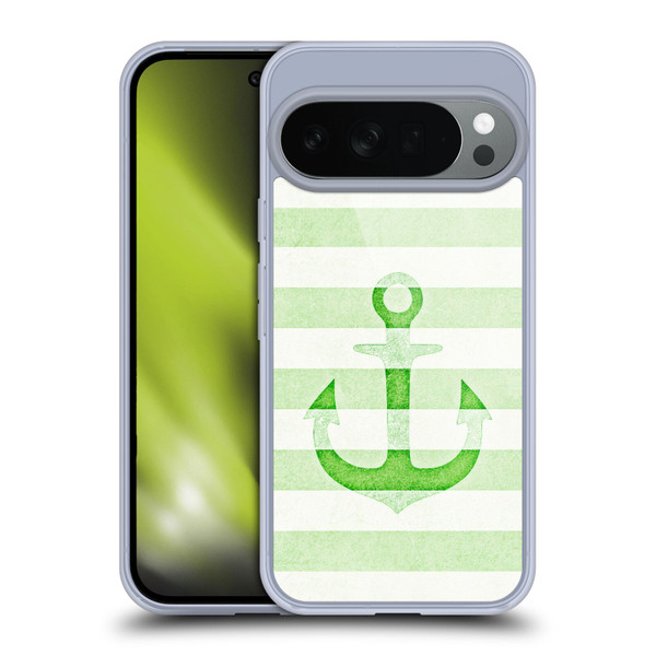 Monika Strigel Vintage Anchors Green Soft Gel Case for Google Pixel 10