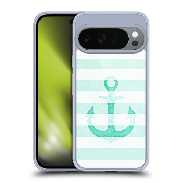 Monika Strigel Vintage Anchors Mint Soft Gel Case for Google Pixel 10