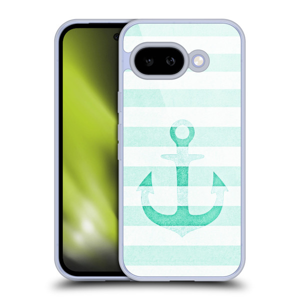 Monika Strigel Vintage Anchors Mint Soft Gel Case for Google Pixel 9A