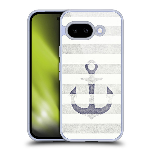 Monika Strigel Vintage Anchors White Soft Gel Case for Google Pixel 9A