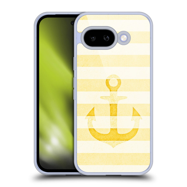 Monika Strigel Vintage Anchors Yellow Soft Gel Case for Google Pixel 9A