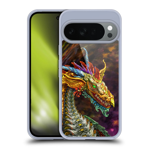 Myles Pinkney Mythical Silver Dragon Soft Gel Case for Google Pixel 10