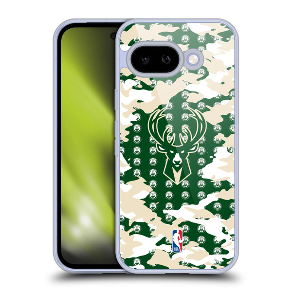 NBA Milwaukee Bucks Camouflage Soft Gel Case for Google Pixel 9A