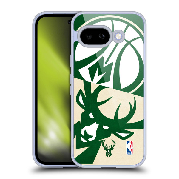 NBA Milwaukee Bucks Half Oversized Soft Gel Case for Google Pixel 9A
