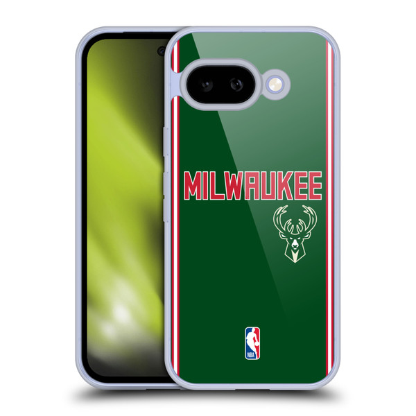NBA Milwaukee Bucks Logo Retro Design Soft Gel Case for Google Pixel 9A