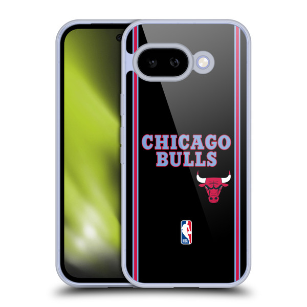 NBA Chicago Bulls Logo Black City Design Soft Gel Case for Google Pixel 9A