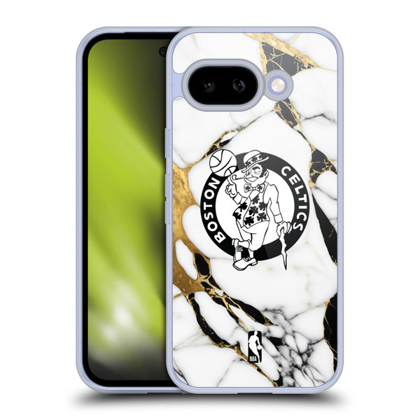 NBA Boston Celtics White Marble Soft Gel Case for Google Pixel 9A