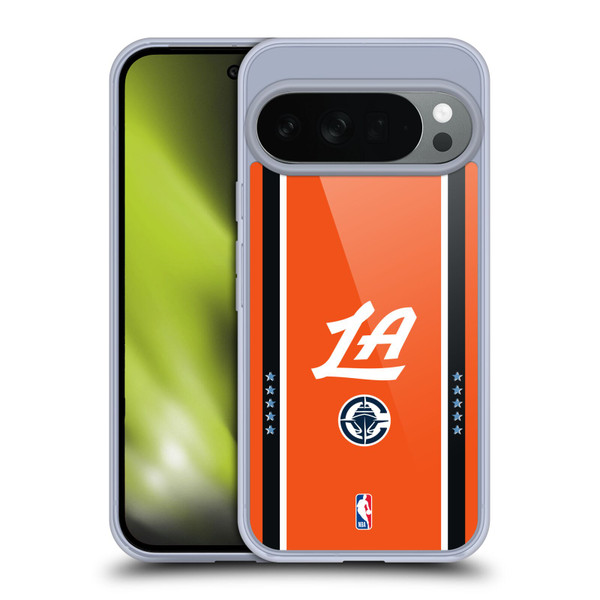 NBA Los Angeles Clippers Logo Orange Design Soft Gel Case for Google Pixel 10