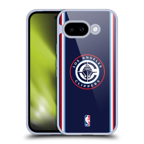 NBA Los Angeles Clippers Logo Navy Design Soft Gel Case for Google Pixel 9A