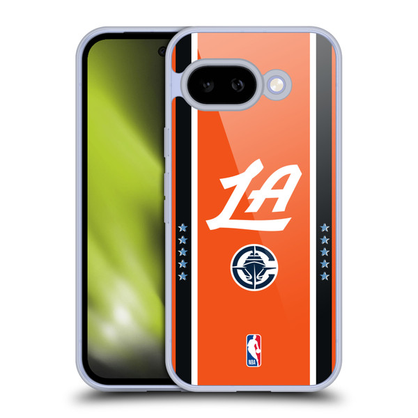 NBA Los Angeles Clippers Logo Orange Design Soft Gel Case for Google Pixel 9A