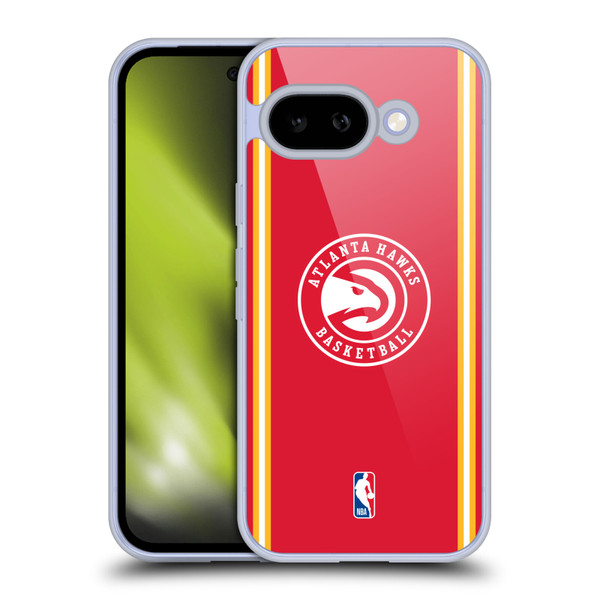 NBA Atlanta Hawks Logo Red Design Soft Gel Case for Google Pixel 9A