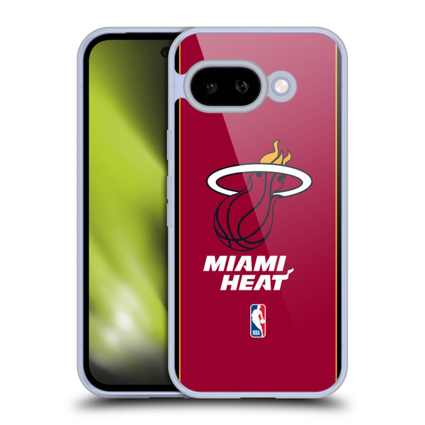 NBA Miami Heat Logo Red Design Soft Gel Case for Google Pixel 9A