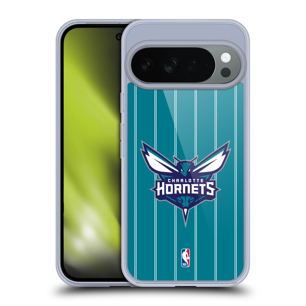 NBA Charlotte Hornets Logo Teal Design Soft Gel Case for Google Pixel 10