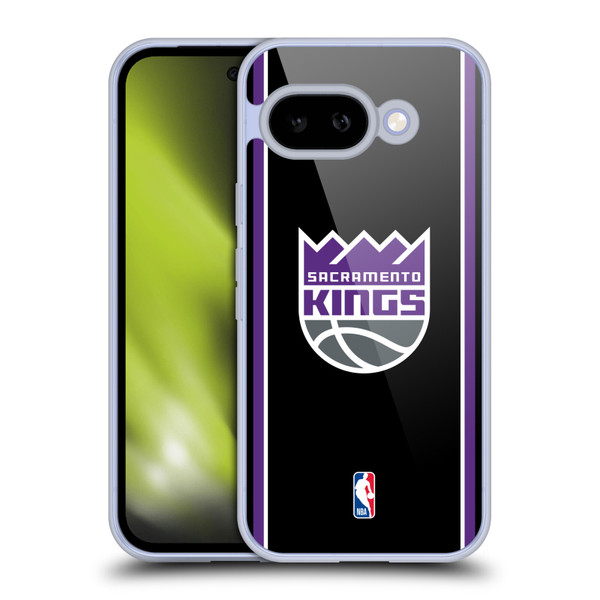 NBA Sacramento Kings Logo Black Design Soft Gel Case for Google Pixel 9A