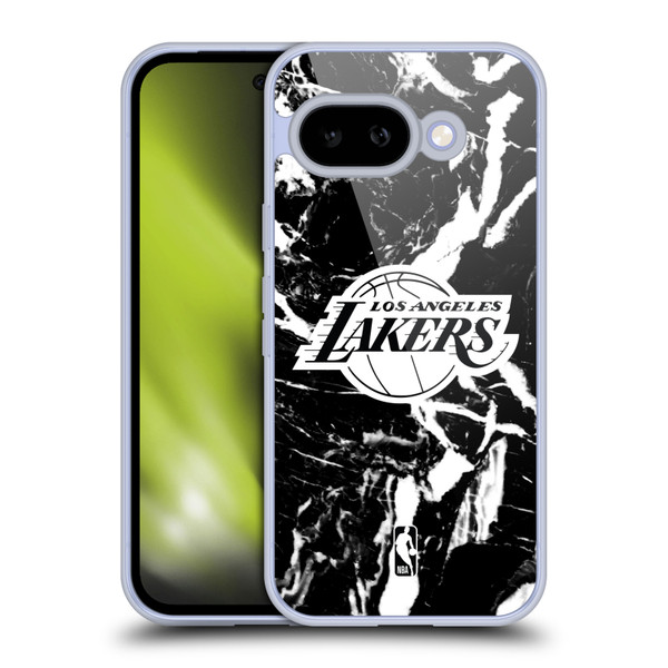 NBA Los Angeles Lakers Black Marble Soft Gel Case for Google Pixel 9A