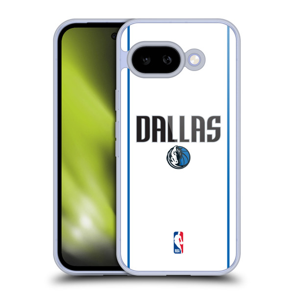 NBA Dallas Mavericks Logo White Design Soft Gel Case for Google Pixel 9A