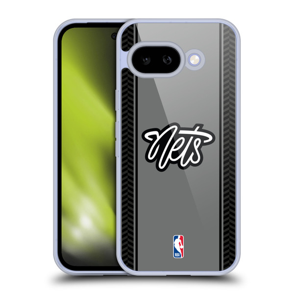 NBA Brooklyn Nets Logo Gray Design Soft Gel Case for Google Pixel 9A